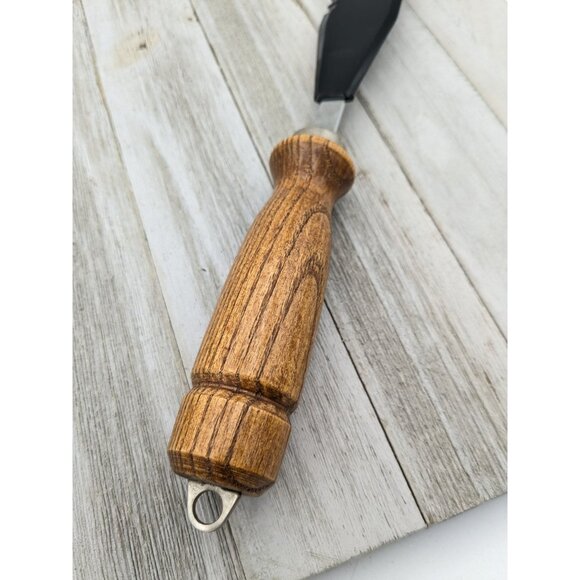 Bonny Black Icing Spatula Spreader Serrated Knife 13" Nylon Plastic Wood Handle - Picture 3 of 9